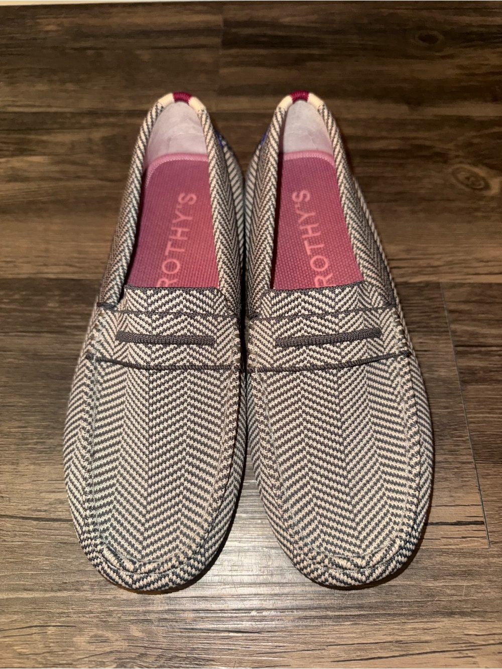 ROTHY'S Women's The Driver Loafer Loafer Flats in Iron Herringbone Size 7.5